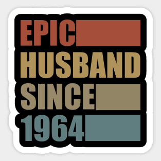 Vintage Epic Husband Since 1964 Sticker